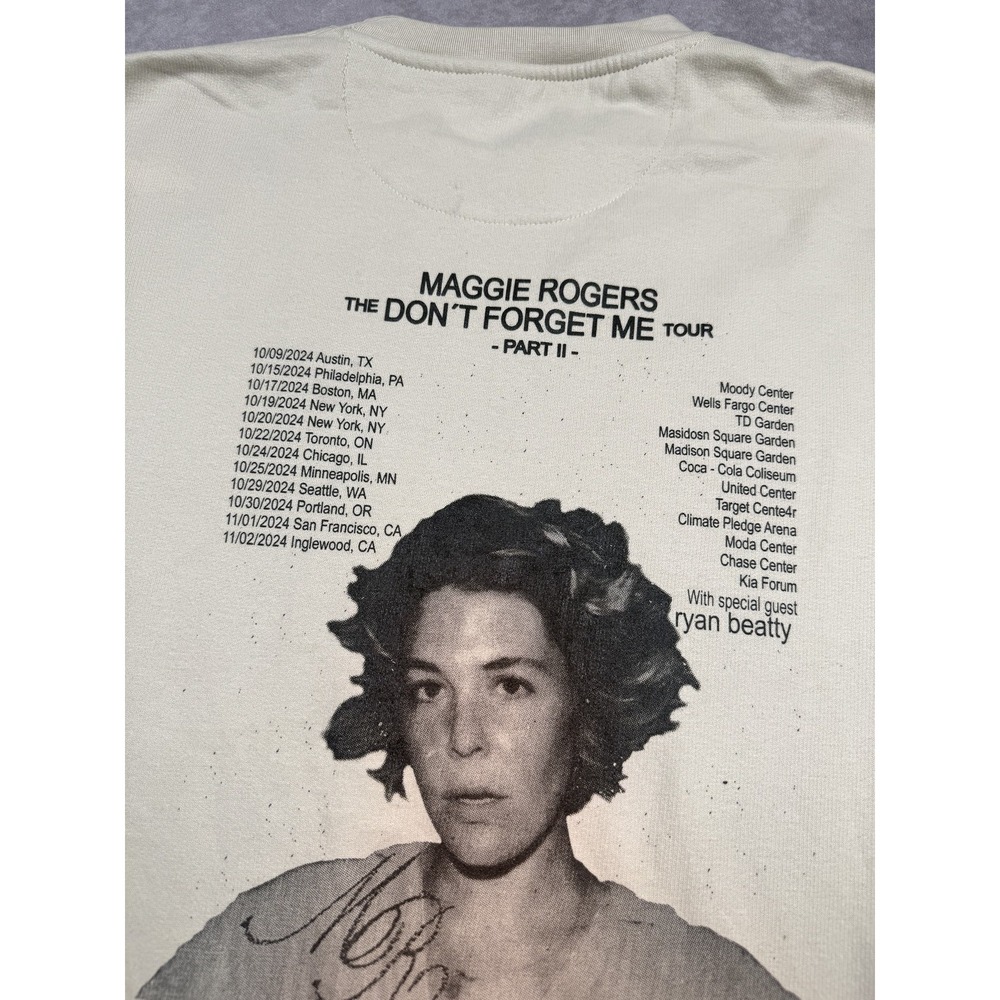 Maggie Rogers Sweatshirt Mens Large Don't Forget Me Tour 2024‎ Crewneck Pullover - Picture 8 of 12